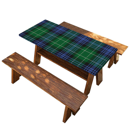 Knitted Scottish Plaid Print Picnic Table Cover