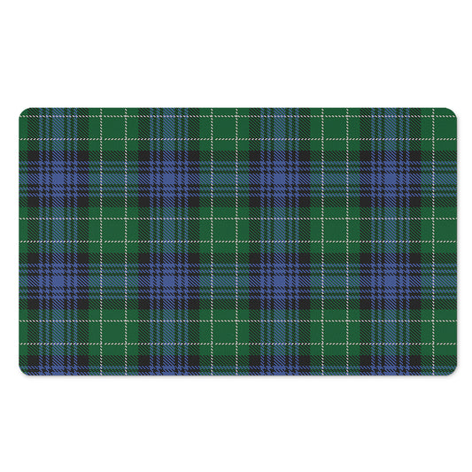 Knitted Scottish Plaid Print Polyester Doormat