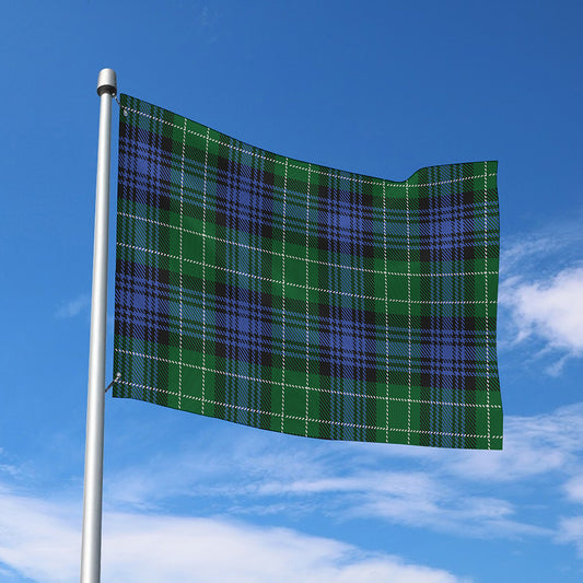 Knitted Scottish Plaid Print Polyester Flag