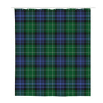 Knitted Scottish Plaid Print Polyester Shower Curtain