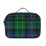 Knitted Scottish Plaid Print Portable Lunch Bag