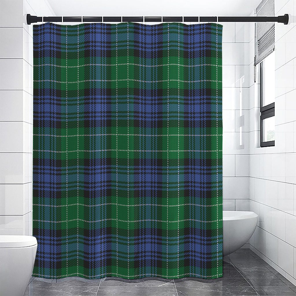 Knitted Scottish Plaid Print Premium Shower Curtain