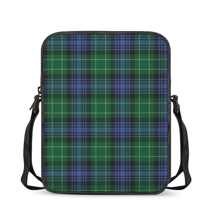 Knitted Scottish Plaid Print Rectangular Crossbody Bag