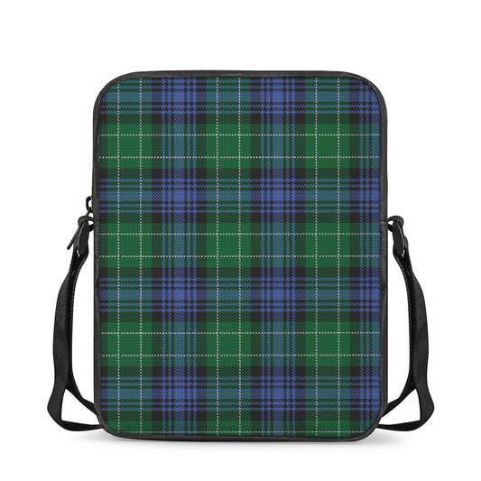 Knitted Scottish Plaid Print Rectangular Crossbody Bag