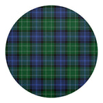 Knitted Scottish Plaid Print Round Blanket