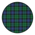 Knitted Scottish Plaid Print Round Floor Mat