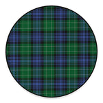Knitted Scottish Plaid Print Round Floor Mat