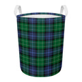 Knitted Scottish Plaid Print Round Laundry Basket