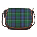 Knitted Scottish Plaid Print Saddle Bag