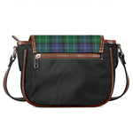 Knitted Scottish Plaid Print Saddle Bag
