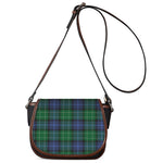 Knitted Scottish Plaid Print Saddle Bag