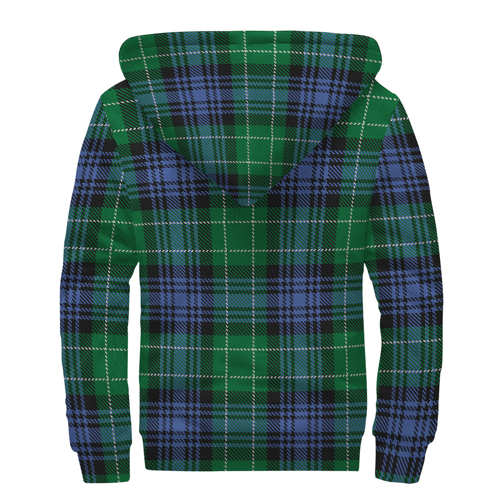 Knitted Scottish Plaid Print Sherpa Lined Zip Up Hoodie