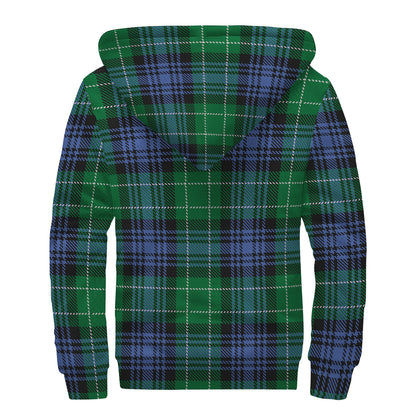 Knitted Scottish Plaid Print Sherpa Lined Zip Up Hoodie