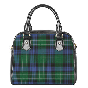 Knitted Scottish Plaid Print Shoulder Handbag