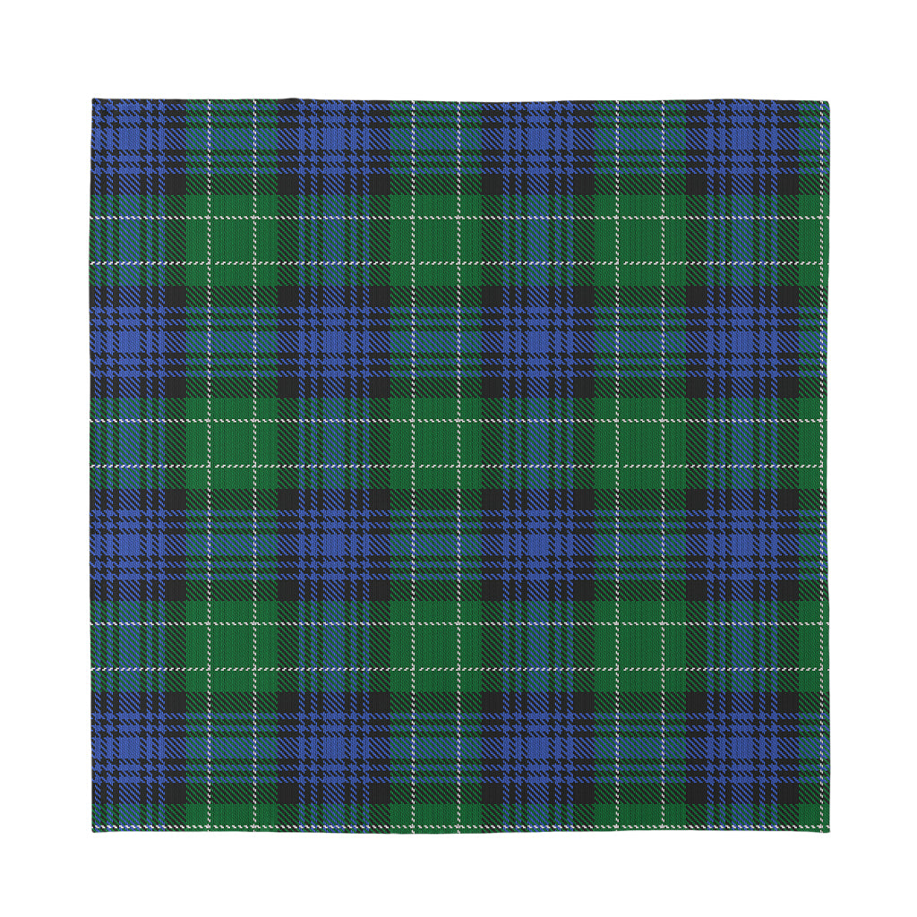 Knitted Scottish Plaid Print Silk Bandana
