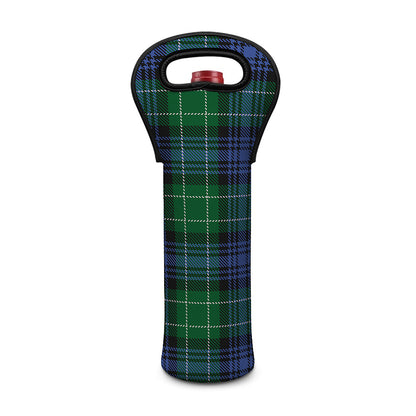 Knitted Scottish Plaid Print Single Neoprene Wine Tote