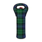Knitted Scottish Plaid Print Single Neoprene Wine Tote