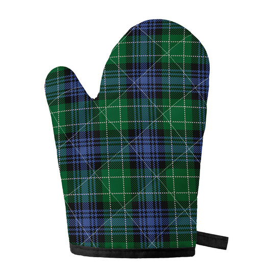 Knitted Scottish Plaid Print Single Oven Mitt