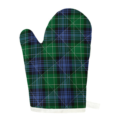 Knitted Scottish Plaid Print Single Oven Mitt