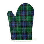 Knitted Scottish Plaid Print Single Oven Mitt