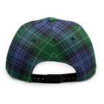 Knitted Scottish Plaid Print Snapback Cap