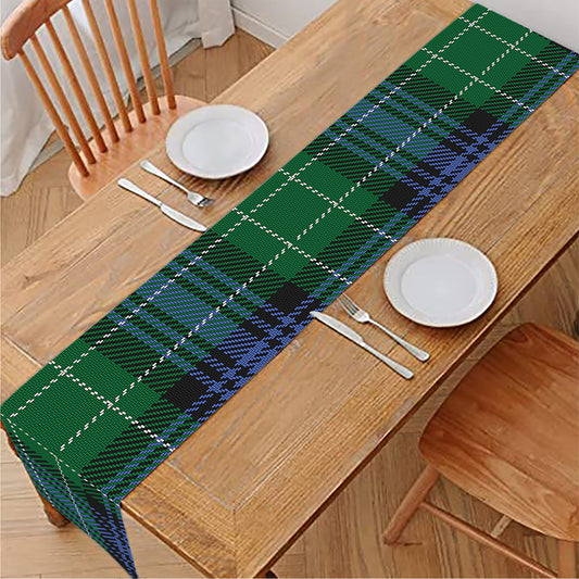Knitted Scottish Plaid Print Table Runner