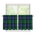 Knitted Scottish Plaid Print Tier Curtains