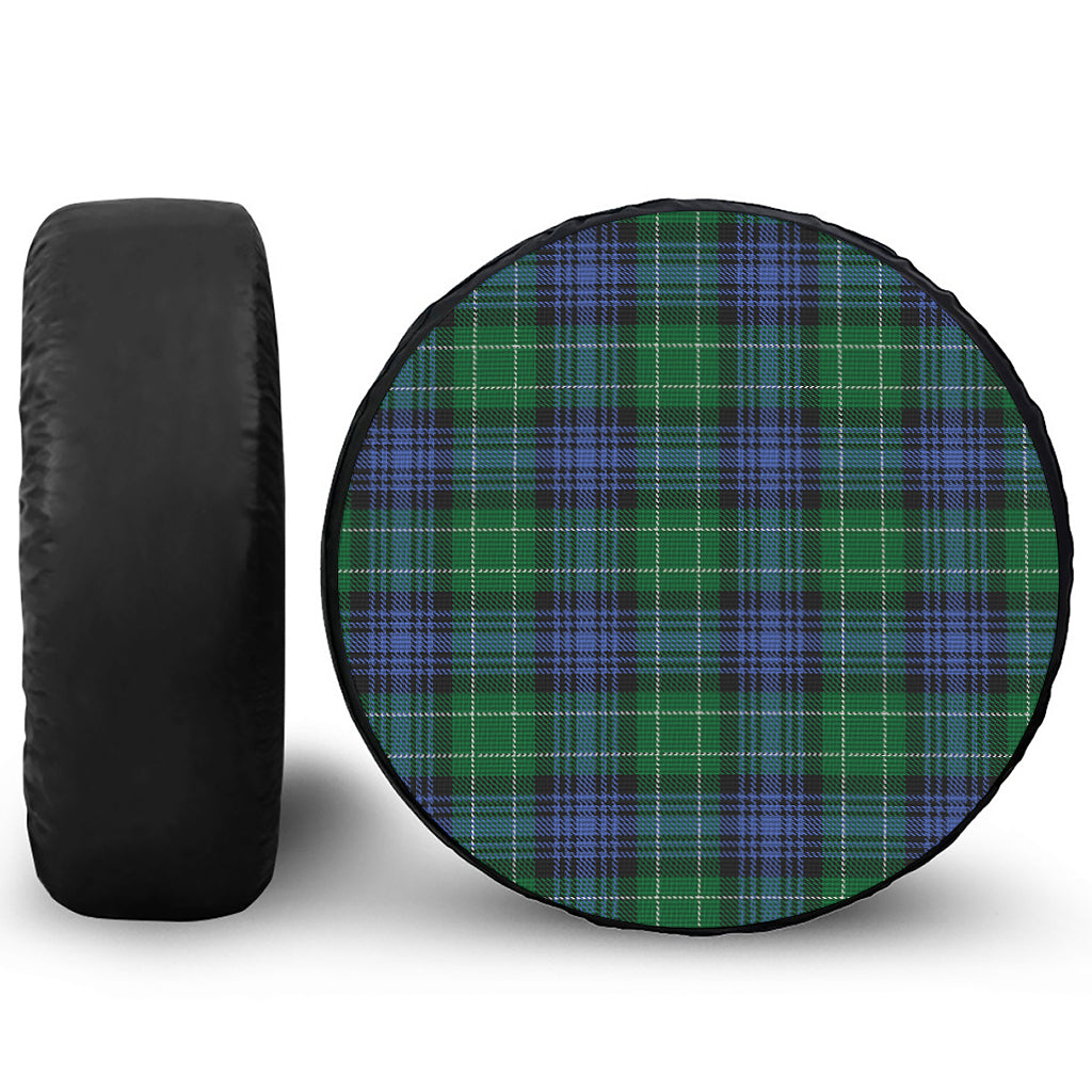 Knitted Scottish Plaid Print Tire Cover