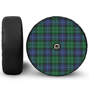 Knitted Scottish Plaid Print Tire Cover With Camera Hole