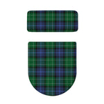 Knitted Scottish Plaid Print Toilet Lid And Tank Cover Set
