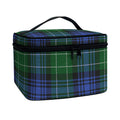 Knitted Scottish Plaid Print Travel Makeup Bag