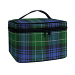 Knitted Scottish Plaid Print Travel Makeup Bag