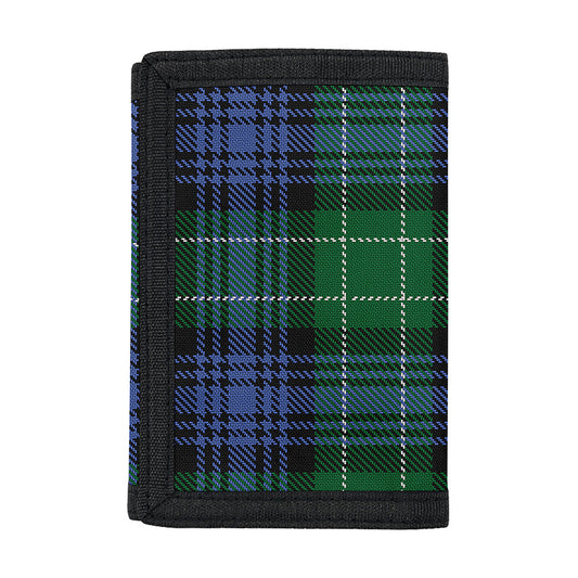 Knitted Scottish Plaid Print Trifold Wallet