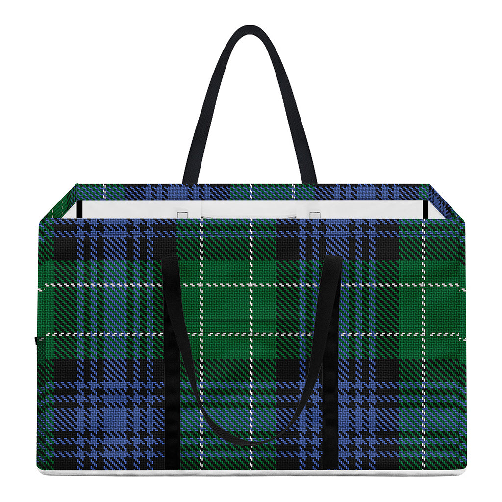 Knitted Scottish Plaid Print Utility Tote Bag