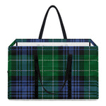 Knitted Scottish Plaid Print Utility Tote Bag