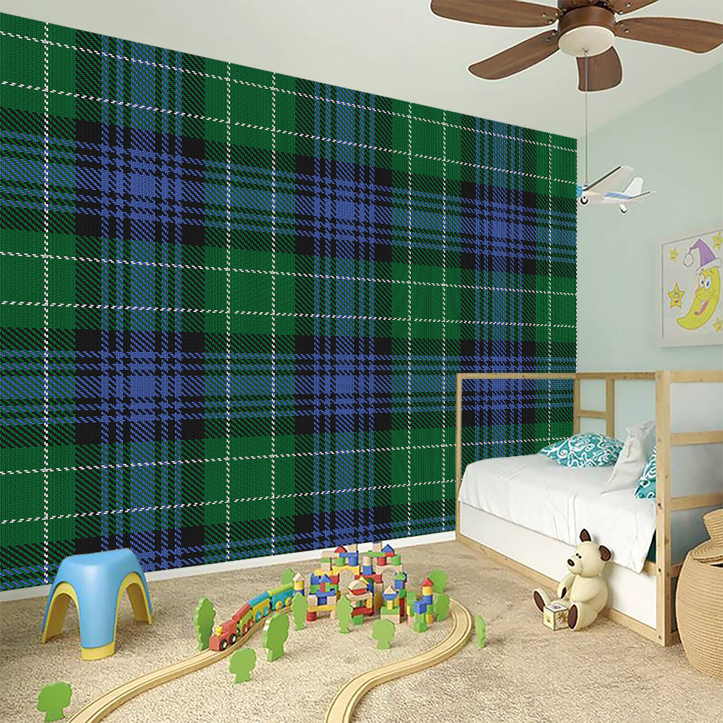 Knitted Scottish Plaid Print Wall Sticker