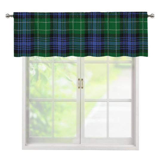 Knitted Scottish Plaid Print Window Valance