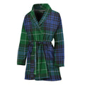 Knitted Scottish Plaid Print Women's Bathrobe