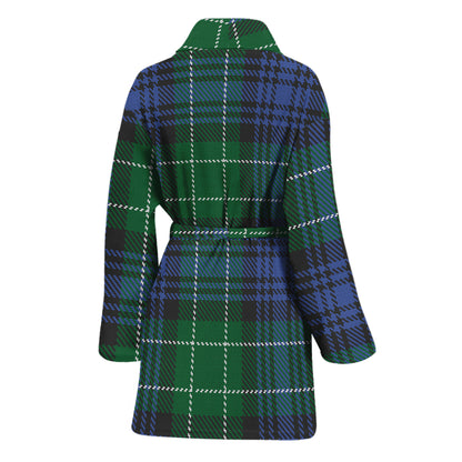 Knitted Scottish Plaid Print Women's Bathrobe