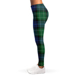 Knitted Scottish Plaid Print Women's Leggings