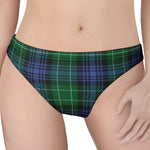 Knitted Scottish Plaid Print Women's Thong