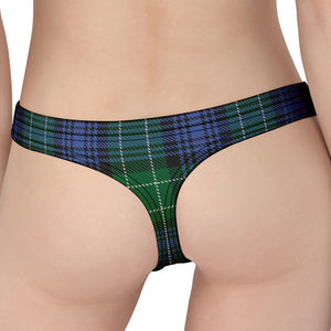 Knitted Scottish Plaid Print Women's Thong