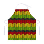 Knitted Style Reggae Pattern Print Adjustable Apron