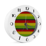 Knitted Style Reggae Pattern Print Alarm Clock