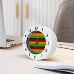 Knitted Style Reggae Pattern Print Alarm Clock