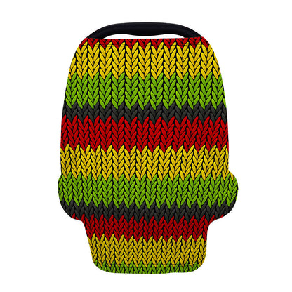 Knitted Style Reggae Pattern Print Baby Seat Cover