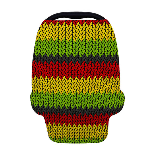 Knitted Style Reggae Pattern Print Baby Seat Cover