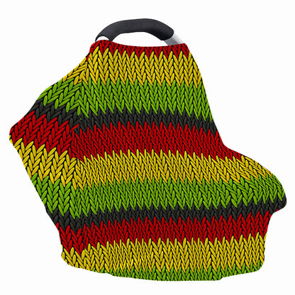 Knitted Style Reggae Pattern Print Baby Seat Cover