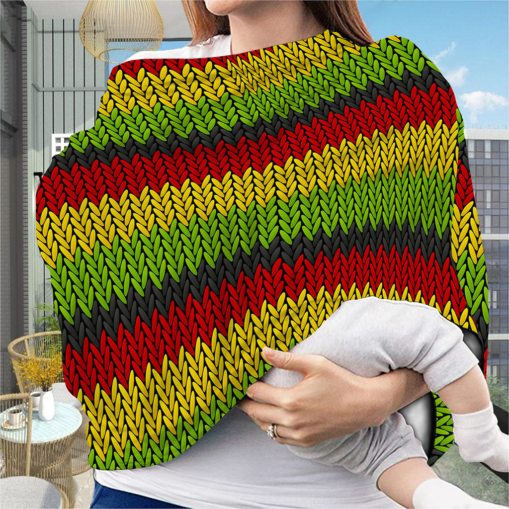 Knitted Style Reggae Pattern Print Baby Seat Cover