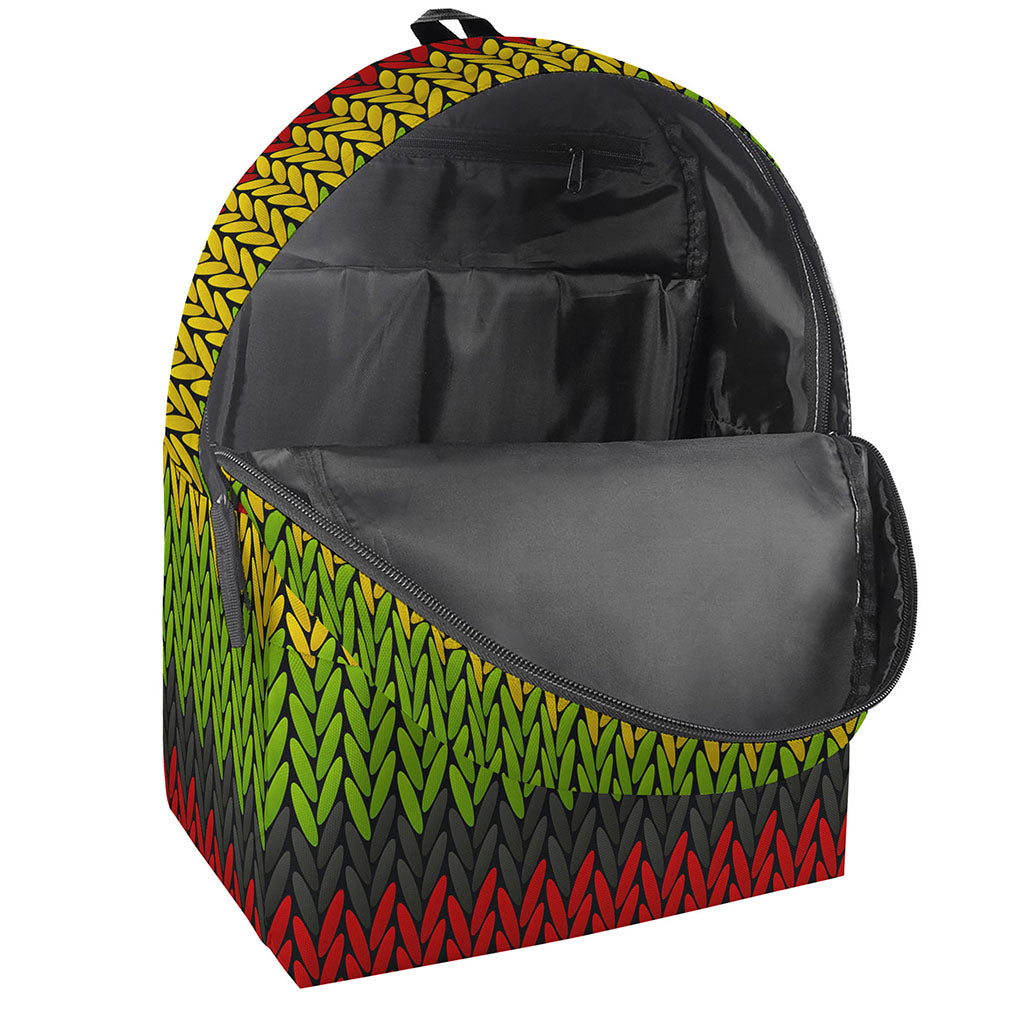 Knitted Style Reggae Pattern Print Backpack